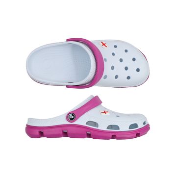 SANDÁLE CLOGS W WHITE/FUSHIA