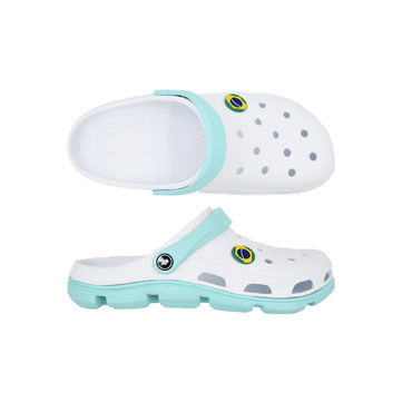 SANDÁLE CLOGS W WHITE/GREEN