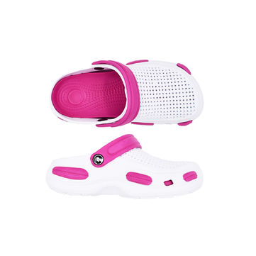 SANDÁLE CLOGS W WHITE/PINK